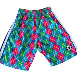 Flow Society boys size medium shorts Colorful Argyle Pattern Shorts